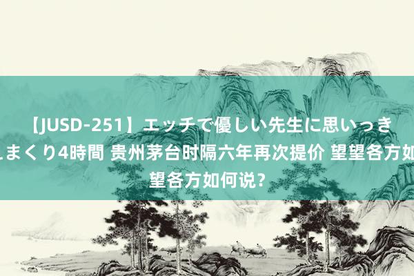 【JUSD-251】エッチで優しい先生に思いっきり甘えまくり4時間 贵州茅台时隔六年再次提价 望望各方如何说？