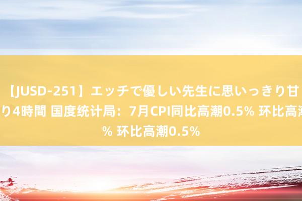 【JUSD-251】エッチで優しい先生に思いっきり甘えまくり4時間 国度统计局：7月CPI同比高潮0.5% 环比高潮0.5%